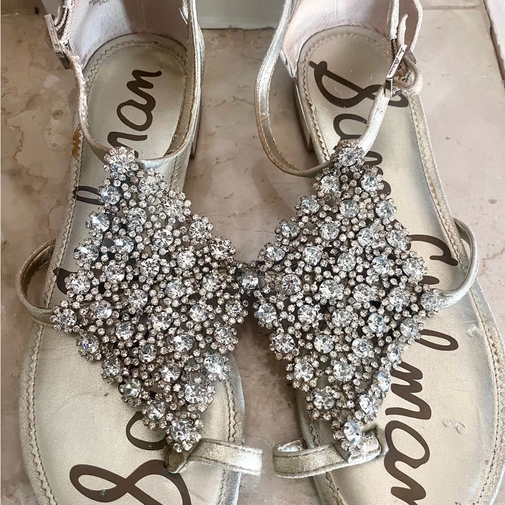 Sam Edelman Glittering Silver Sandals